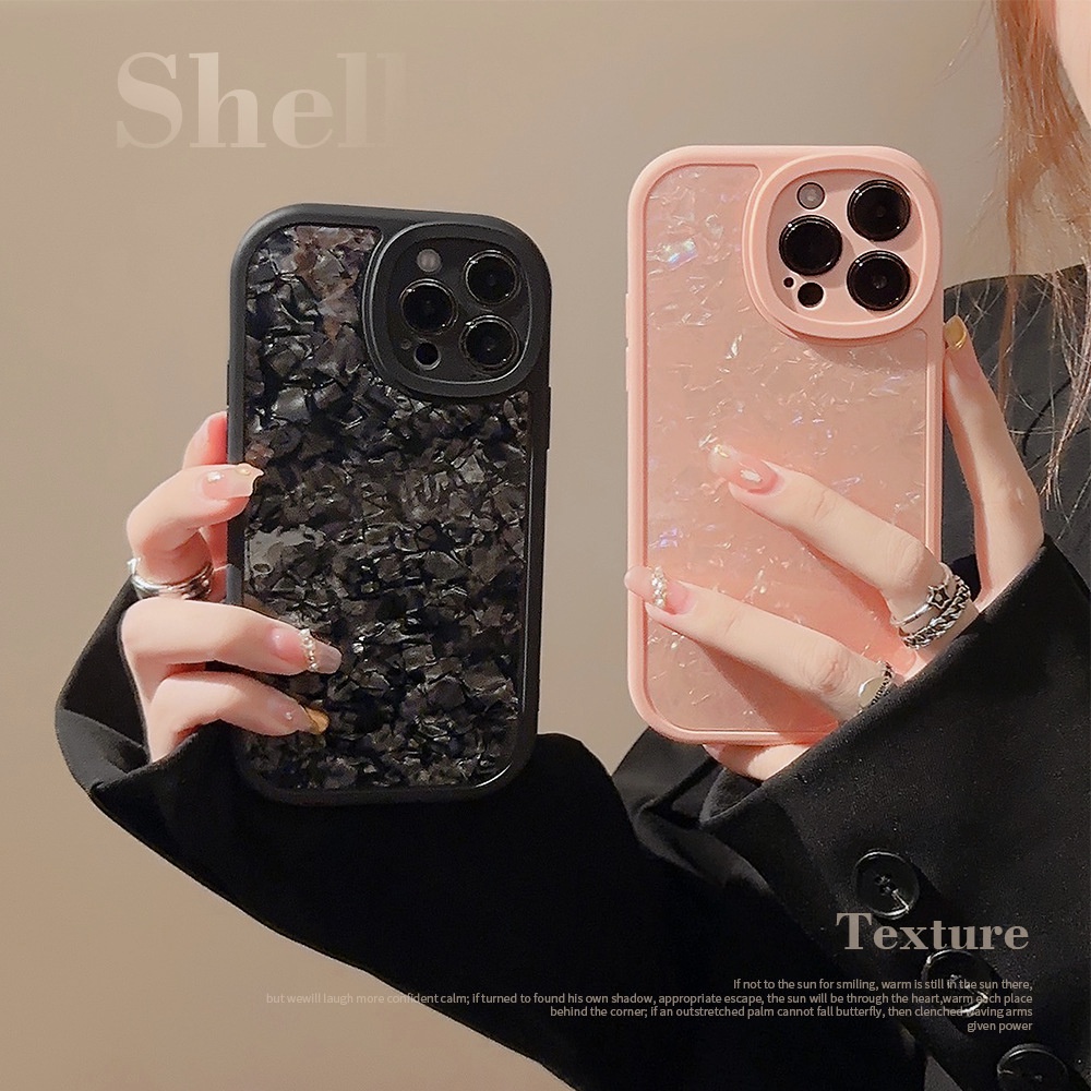 Ins Simple Blackpink Dream Shell Pattern Silicone Case Untuk Iphone SE 2020 7 /8 Plus 14x XR XM 11 12 MINI 13 PRO MAX Casing Cover Pelindung AT0187 Blackpink