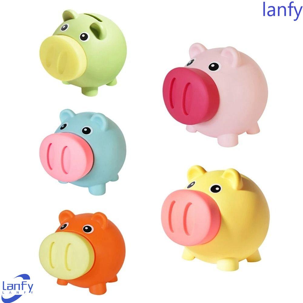 Lanfy Money Bank|Gaya Kartun Dekorasi Rumah Kartun Babi Simpan Uang Mengelola Dana Desktop Ornamen