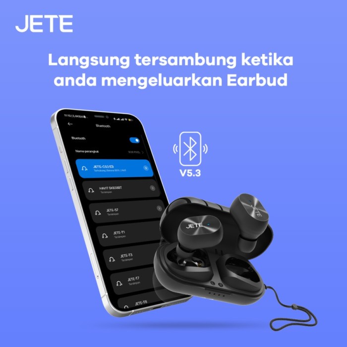 TWS JETE CS3 Wireless | Headset Bluetooth JETE Original - Garansi Resmi 2 Tahun