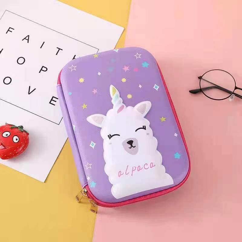 

PC0007 Tempat Kotak Tepak Pensil Karakter Anak Laki Laki Perempuan 3D MOTIF N - Umicorn Ungu