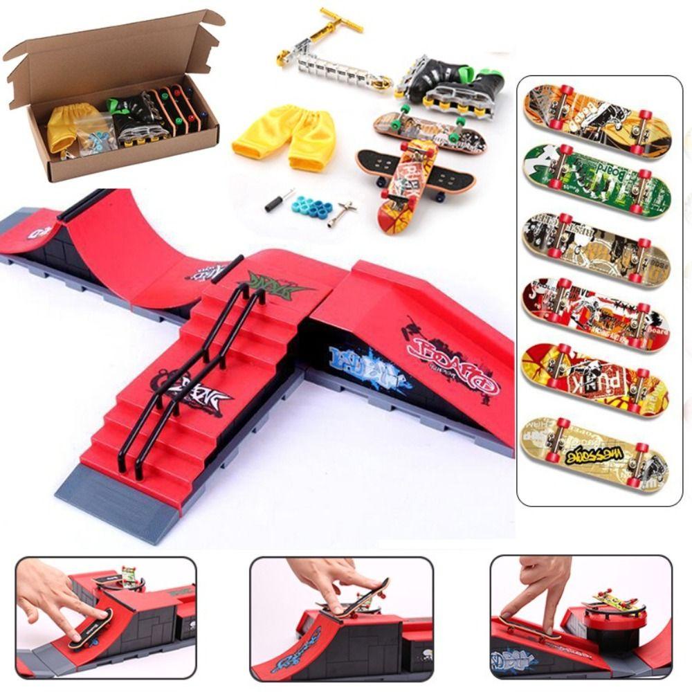 Mxbeauty Mini Finger Scooter Set Anak Profesional Hadiah Surfing Mainan Meja Mainan Skate Truck Fingerboard Mainan Model Skateboard