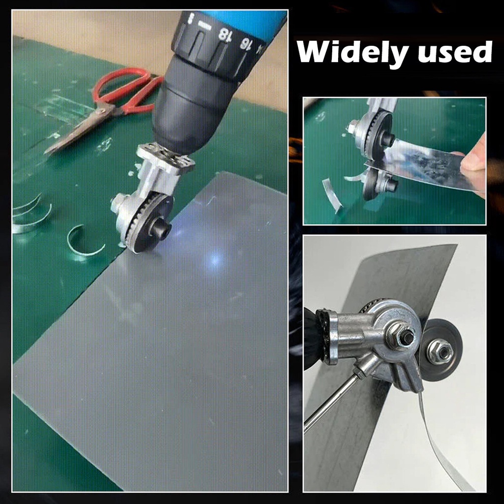 Adaptor Bor Gunting Plat Tipis / Adapter Drill Plate Cutter Alat Potong Gunting Plat Besi Mesin Bor Refitting Plate Shears / Adaptor Ke Bor Jadi Gunting Seng Electric Drill Plate Cutter Attachment Metal Sheet Cutter Nibbler Saw