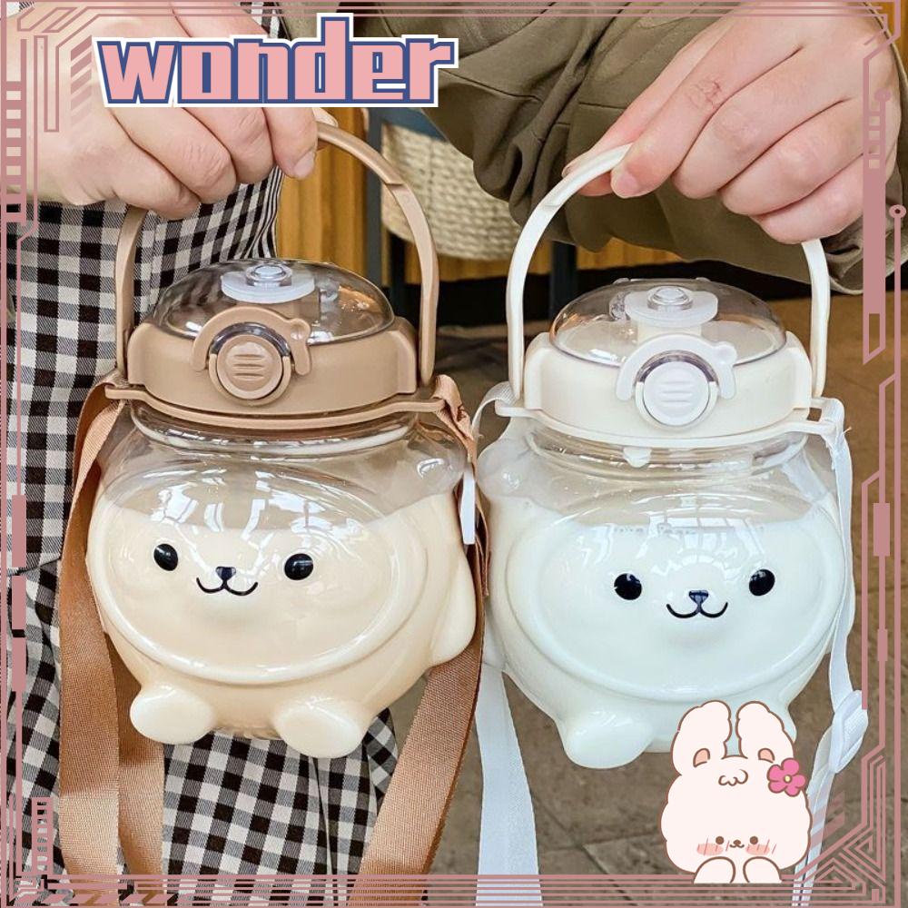 Wonder 1000ml Botol Air Minum Lucu Portable Backpack Kettle Kapasitas Besar