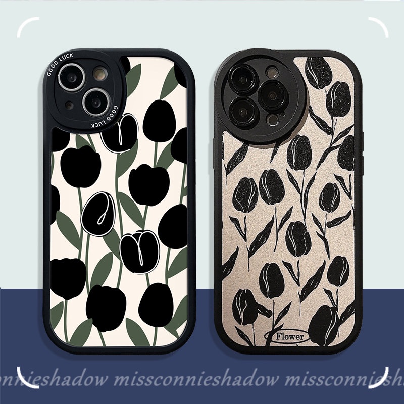 Casing Bunga Tulip Vintage Untuk Redmi Note10 8 9 11 10s 11s 9s 9 11 Pro+Redmi 12C 10 A1 9 10A 10C 9A 9T 9C Mi 11T 12 POCO M3 F4 X3 NFC Pro Retro Flowers Soft Cover