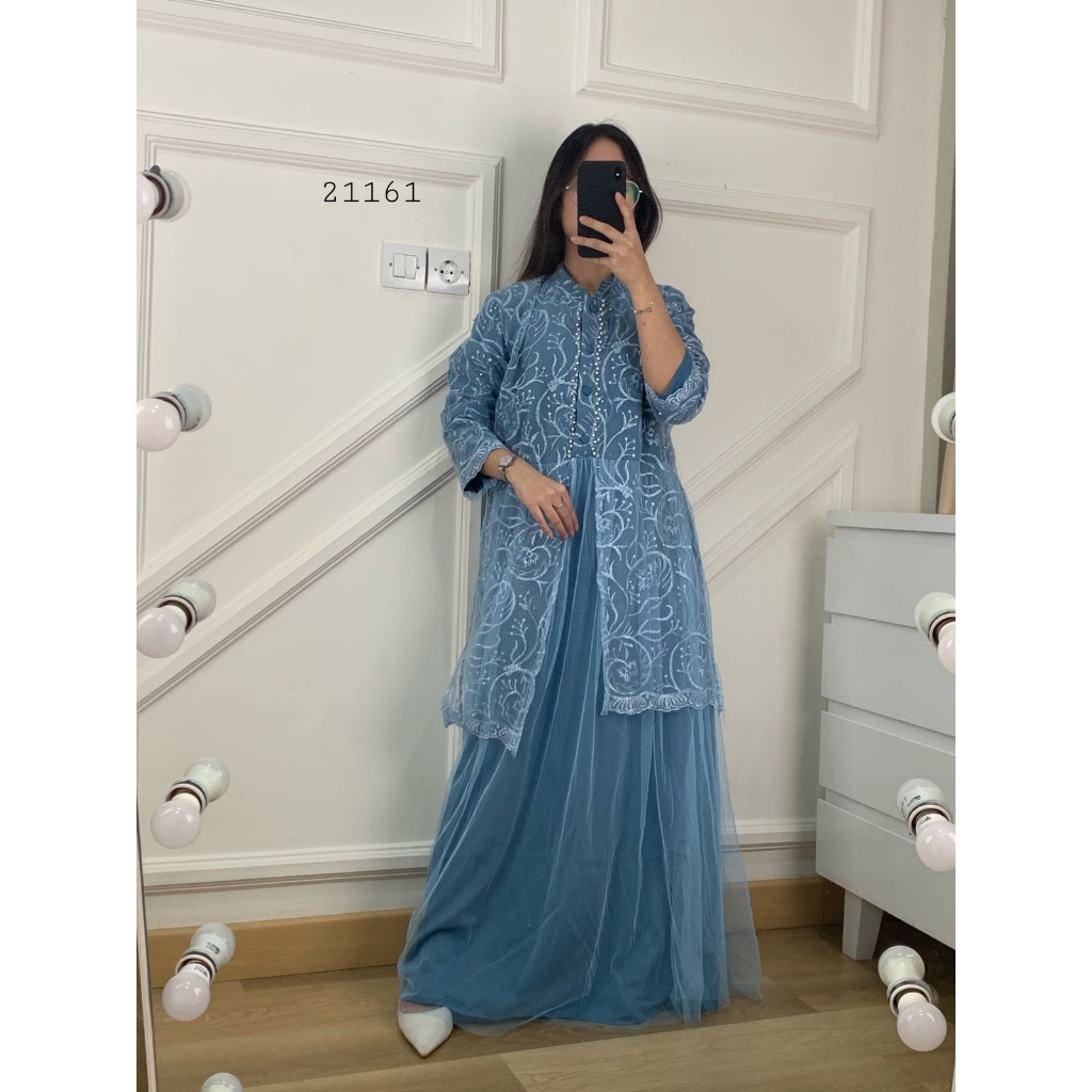 Maxi Dress Brukat I Maxi Brukat Muslim I Dress Brokat Premium I Dress Brokat Import