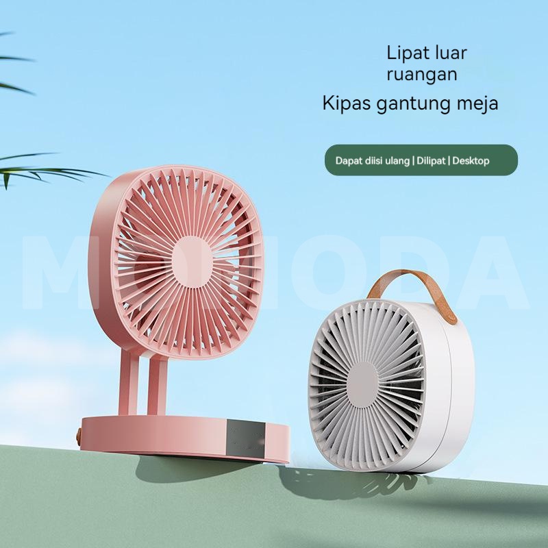 【Debora Mall】Kipas lipat usb pengisian kipas kecil desktop rumah kipas angin listrik volume udara besar