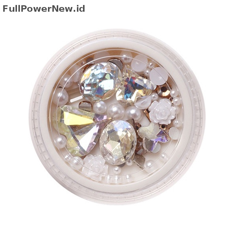 Power 1Box Nail Art 3D Campur Rhinestones Permata Ikatan Simpul Glitter Sequin Dekorasi Kuku Tips ID