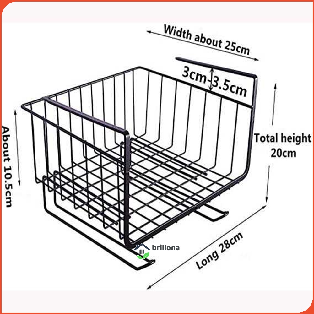 KITLOVE Rak Gantung Cabinet Door Organizer Storage Basket Rack - IFB41