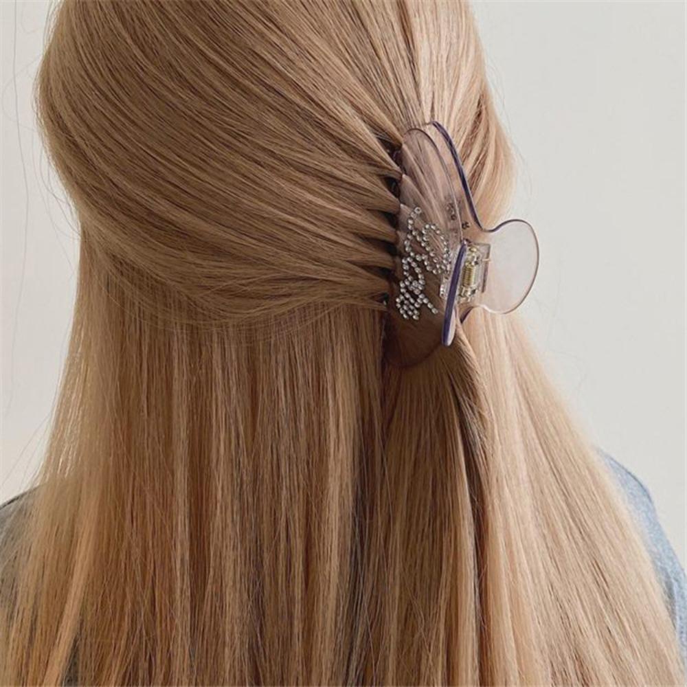 Mxbeauty Cakar Rambut Asam Asetat Lucu Elegan Temperamen Untuk Gadis Untuk Perempuan Hiu Klip Kepiting Klip Ponytail Holder Bulang Wanita Klip Rambut