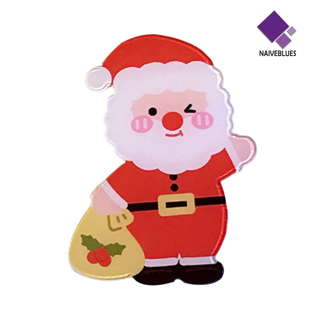 &lt; Naiveblues &gt; Bros Natal Meriah Lucu Kartun Xmas Bertema Anti Luntur Dekorasi Hadiah Tahun Claus Snowman