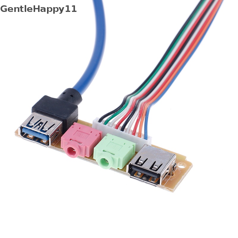 Gentlehappy USB 2.0+3.0 port chassis Komputer PC case audio panel Depan Ganti Kabel 70cm id