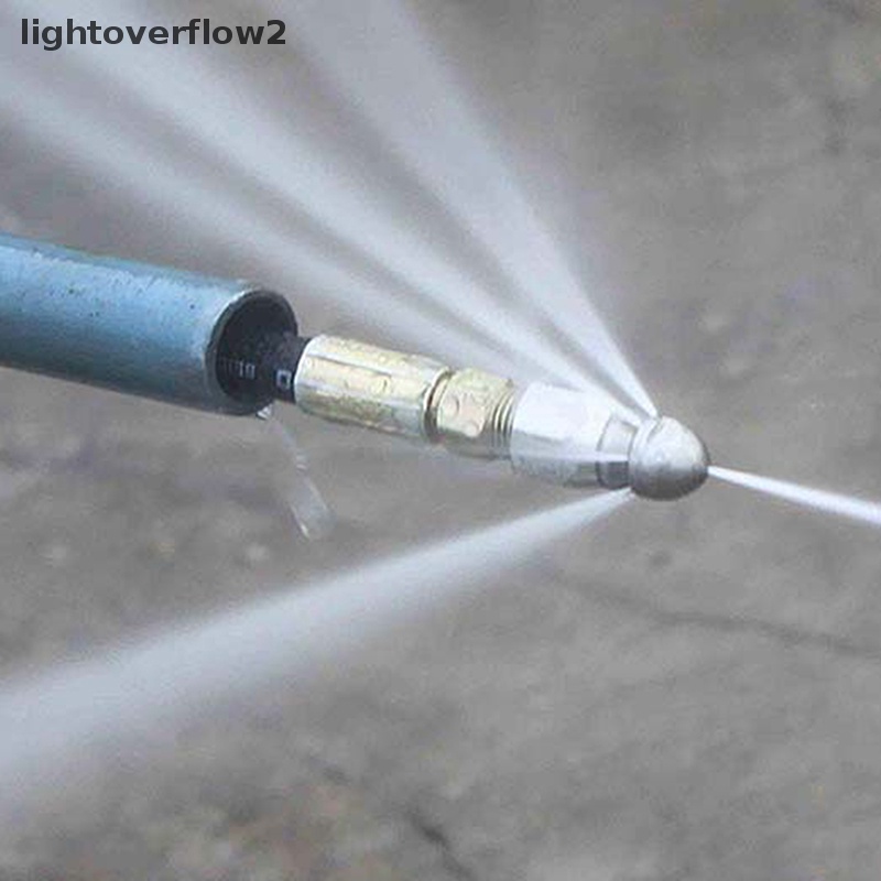 [lightoverflow2] 3per8 &quot;1Per4&quot; Pressure Washer Drain Hose Nozzle Pembuangan Air Selokan Clean Jetter Nozzle Taman Rumah [ID]