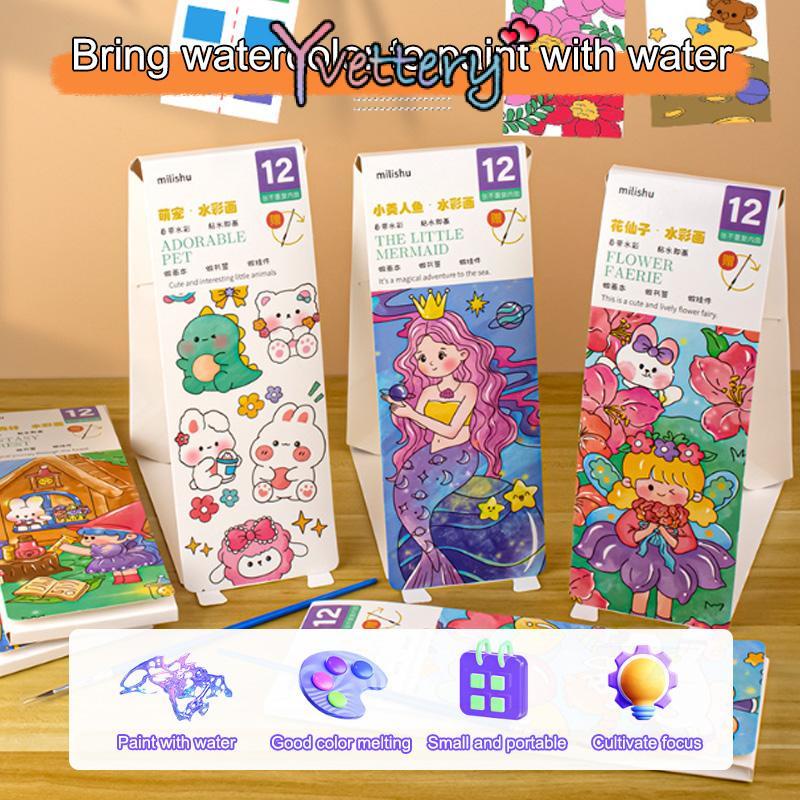 

❤️COD Buku Gambar Grafiti Lukisan Cat Air Anak TK Colorfy Colornote-Yy