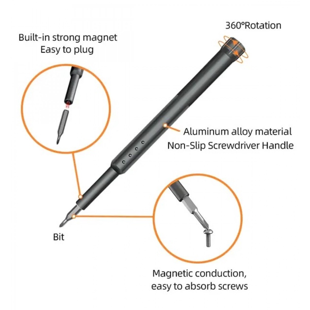 DWZ Obeng Set Reparasi Multifungsi Magnetik 40 in 1