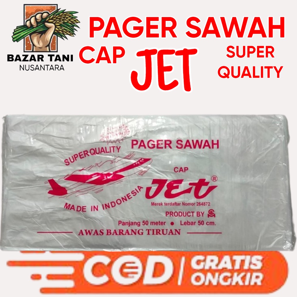 Plastik jet pager sawah panjang cap jet panjang - + 50 meter plastik pagar pelindung tanaman