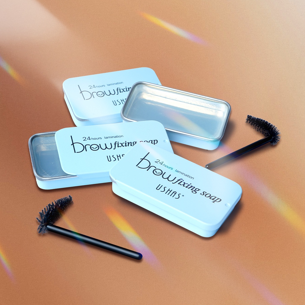 USHAS Eye Brow / Eyebrow / Alis Fixing Soap 13gr ( Kosmetik Wax untuk Merapikan Alis Mata )