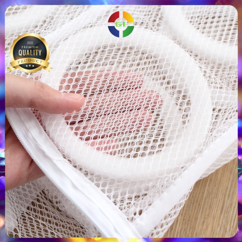 Kantong Mesin Cuci Laundry Shoes Washing Mesh Bag White