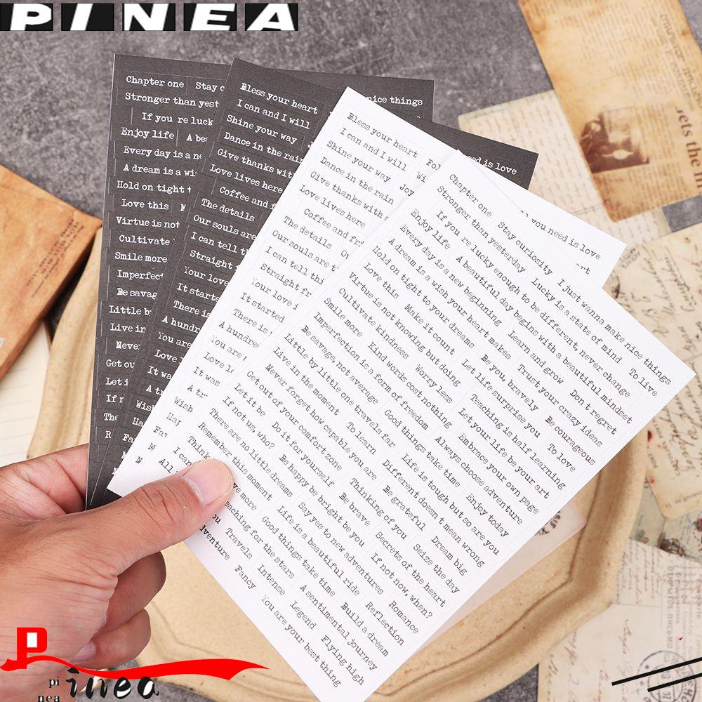 Nanas 528Pcs Stiker Ungkapan Sentimen DIY Kerajinan Junk Journal Retro Letter Stickers