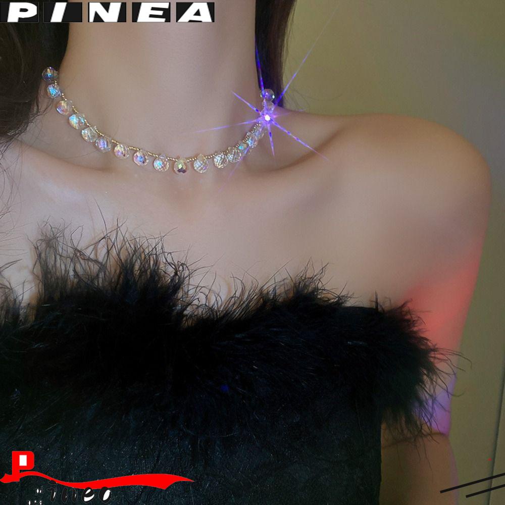 Kalung Liontin Kristal Nanas Aksesoris Perhiasan Mengkilap Fashion Baru