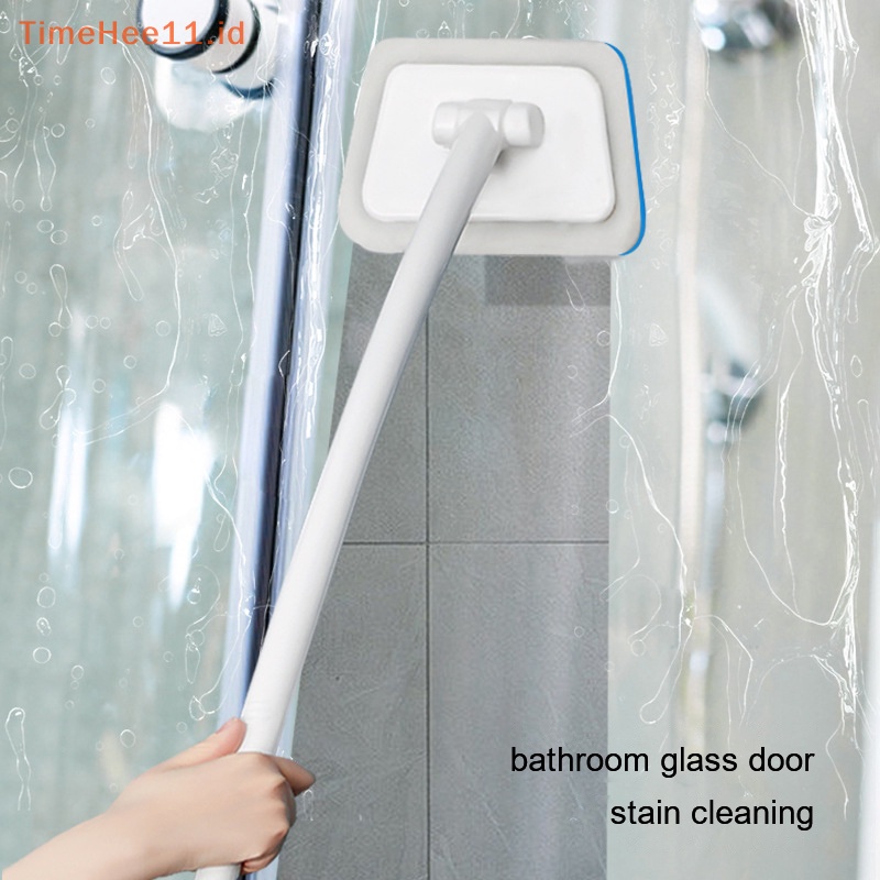 Timehee Sikat Dinding Kamar Mandi Gagang Panjang Removable Sikat Bathtub Lantai Rumah Tangga ID