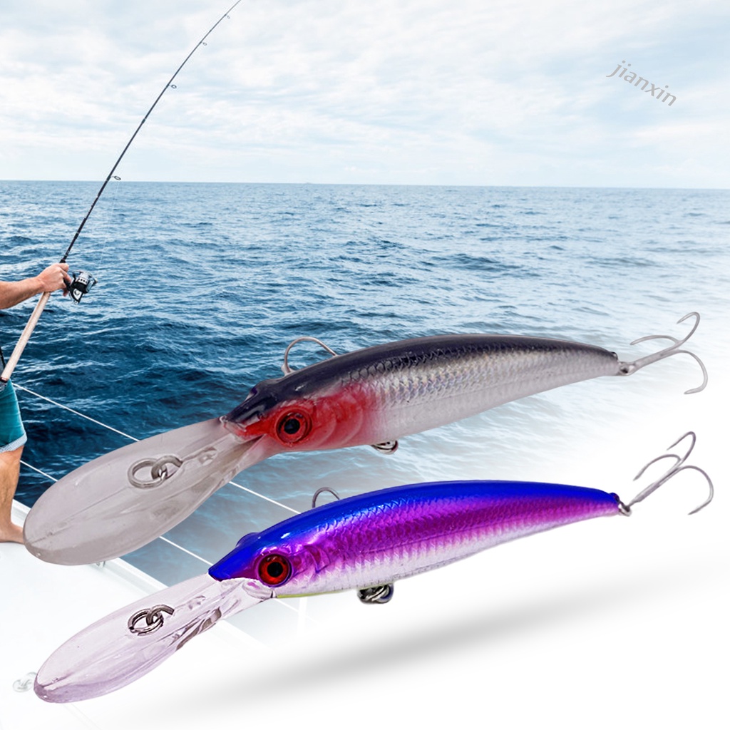 [Jianxin] 19cm/48g Pemancingan Umpan Kulit Hidup Universal 3D Fisheyes Tajam Kait Tahan Aus Menangkap Ikan Simulasi Kapal Troli Memancing Lidah Panjang Ikan Kecil Umpan Perlengkapan Memancing