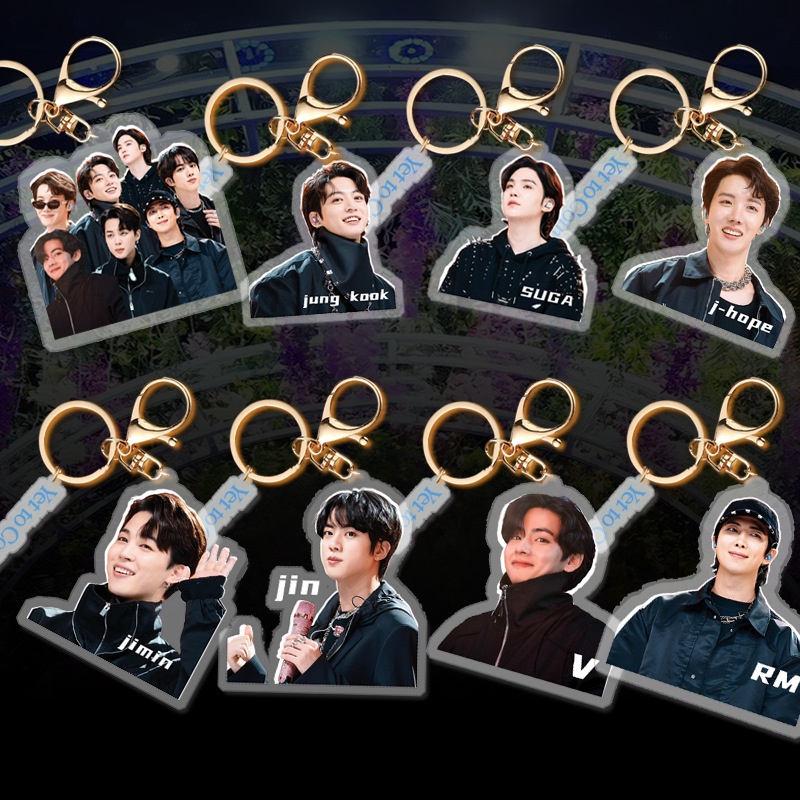 1pc BT-S Gantungan Kunci Akrilik Yet To Come Proof Key Ring Gantung Bangtan Boys