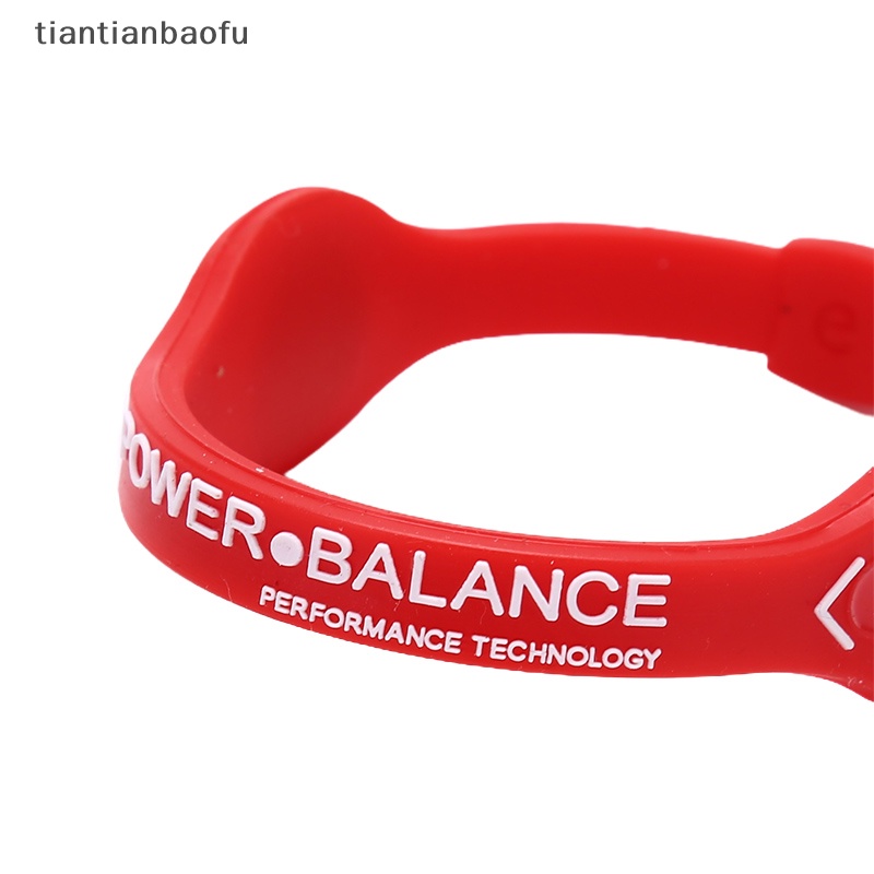 [tiantianbaofu] Power Balance Energy Health Bracelet Untuk Olahraga Gelang Tangan Ion Silicone Band Hadiah Butik