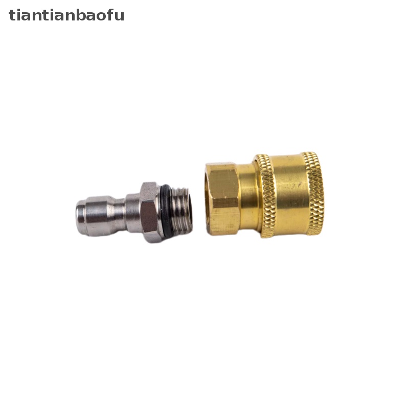 [tiantianbaofu] Adaptor Konektor Mesin Cuci Tekanan Tinggi1Per4 &quot;Female Quick Connect M14 * 1.5 Thread Butik