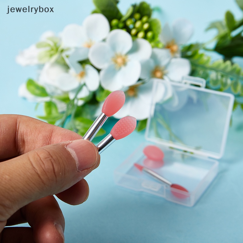 [jewelrybox] 3pcs Silicone Lip Balms Lip Mask Brush Dengan Sucker Penutup Debu Makeup Brushes Boutique