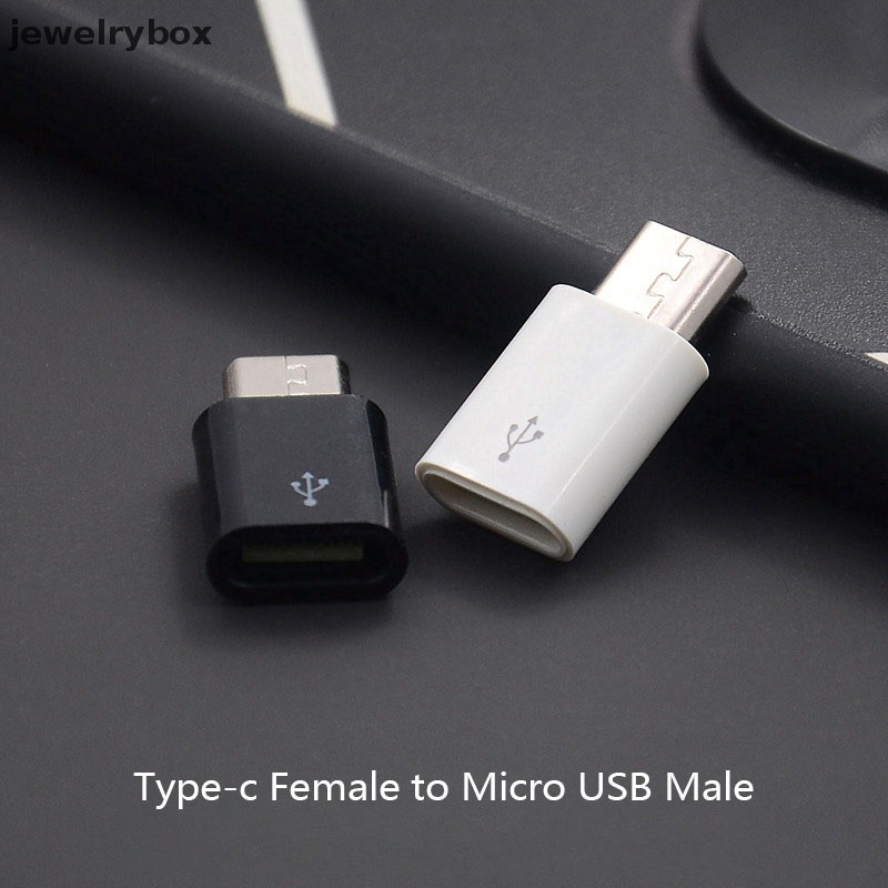 [jewelrybox] 1pcs Konektor Konverter Tipe C Female To Micro USB Male Untuk Ponsel Android Adapter Butik