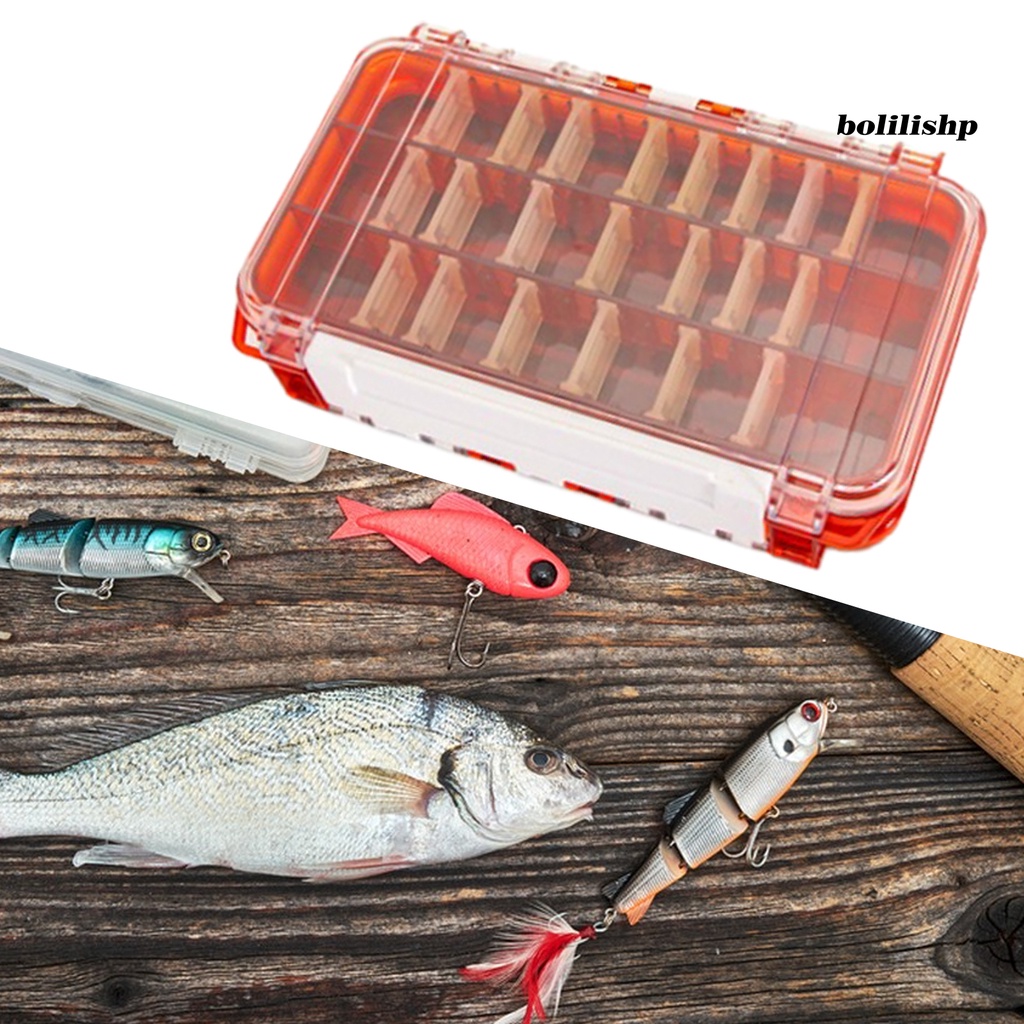 Bo-fishing Lure Kotak Dua Sisi Dilepas Transparan Multifungsi Umpan Pancing Kait Aksesoris Organizer Case Perlengkapan Memancing