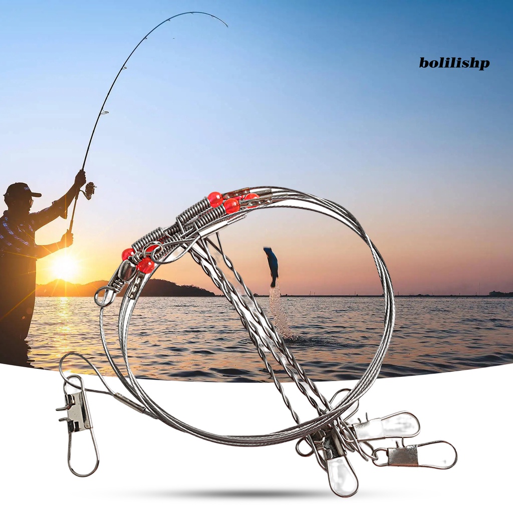 Bo-fishing Rig Non-Deformed Kuat Tarik Laut Memancing Stainless Steel Fishing Tackle Aksesoris Wire Trace Leader Rig Untuk Outdoor