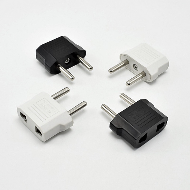 Adaptor Konversi Steker 2 pin Portable US To EU/Converter Colokan Peralatan Listrik Praktis/Konektor Charger Soket Rumah