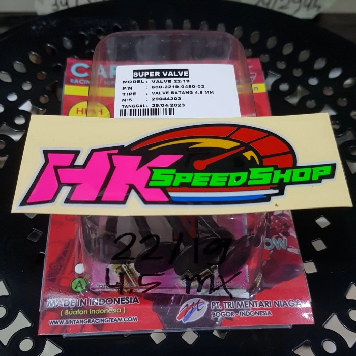 KLEP VALVE BRT 22 19 BATANG 4,5mm JUPITER MX / R15 / MX KING / VIXION OLD / NVL / NVA