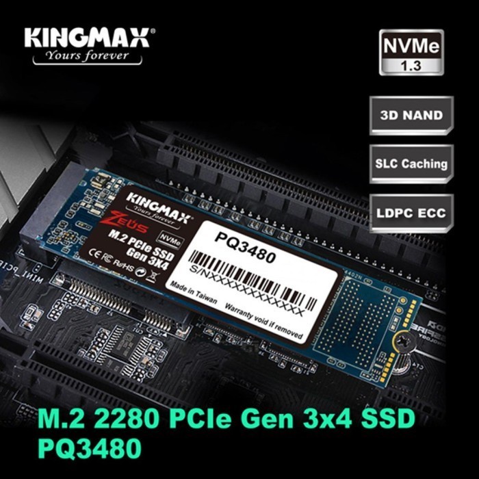 SSD Kingmax PQ3480 512GB - SSD M.2 NVMe PCIe Gen 3x4