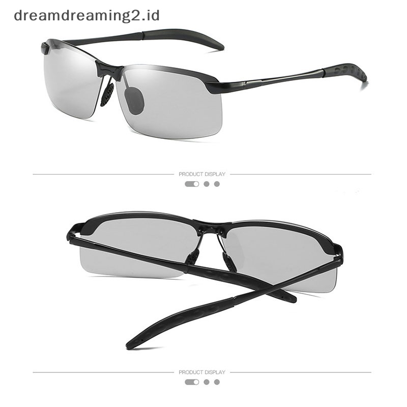 (drea) Kacamata Polarized Photochromic Siang Dan Malam Mengemudi Memancing Night Vision//