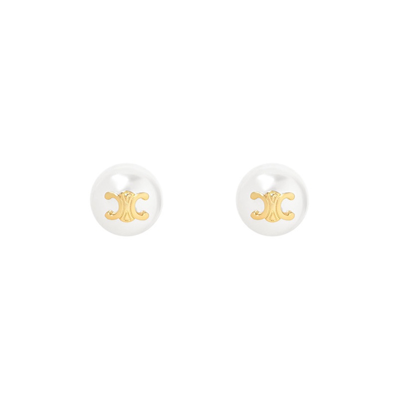 Ahellogirl2023anting Jarum Perak Baru Alfabet Sederhana Mutiara Komuter Studs Earring Untuk Wanita Gadis Grosir