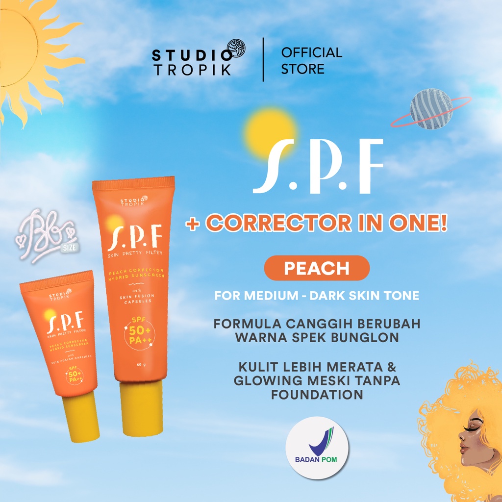 STUDIO TROPIK SPF 50+ PA++ (Peach) - Skin Pretty Filter