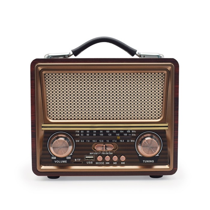 Radio FM/AM/SW Speaker Portable Bluetooth FM Radio Wood Design Radio