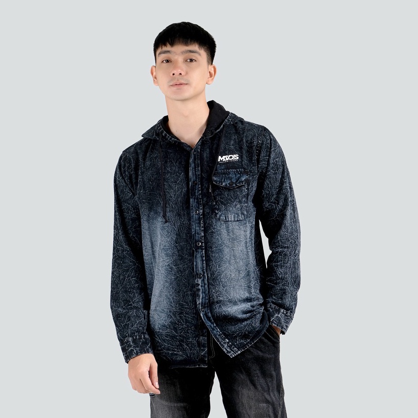 Mcvois Hoodie Jeans Semi Denim Blackwash Premium Distro