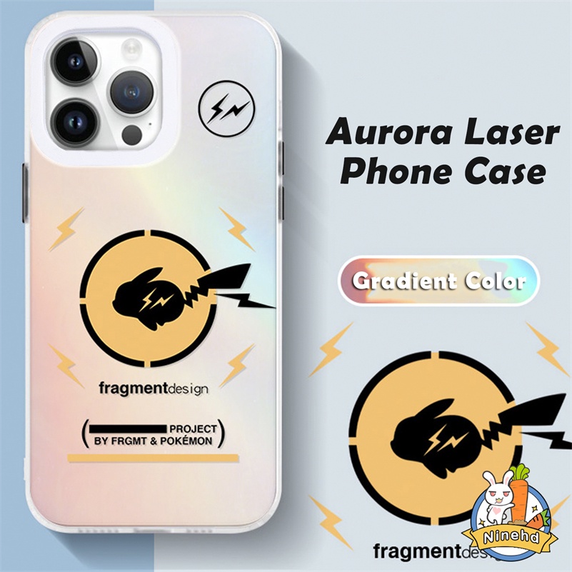 IPHONE Casing Kompatibel Untuk Iphone14 13 12 11 Pro Max X Xr Xs Max8 7 Plus SE 2020 Kualitas Tinggi Gradiasi Laser Akrilik Casing Ponsel Bening Shockproof Bumper Soft Case Full Cover Pelindung