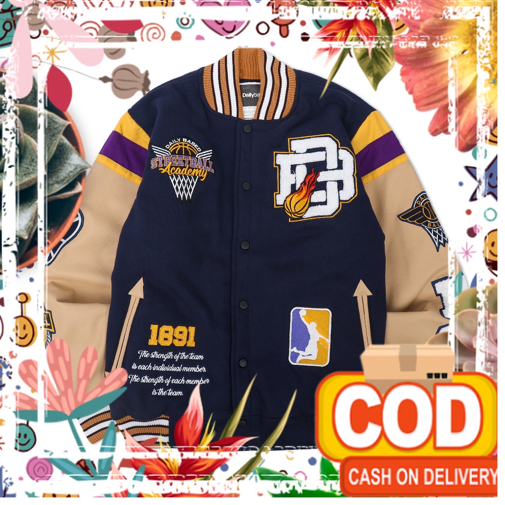 DAILYBASED | Varsity Jacket Basket Case/ Kualitas Premium