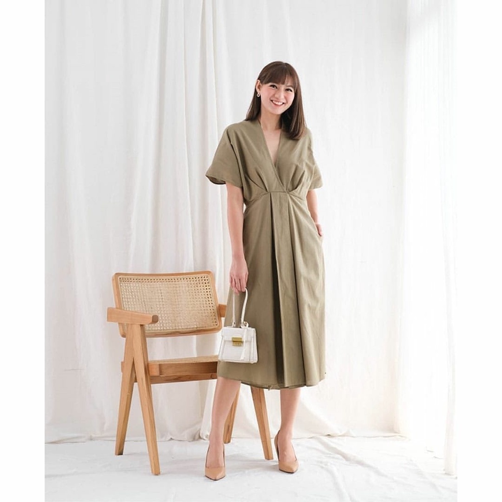 Salsa Long Tunik Atasan Panjang Wanita Remaja Matt Crinkle Airflow Polos Basic Premium Korean Style
