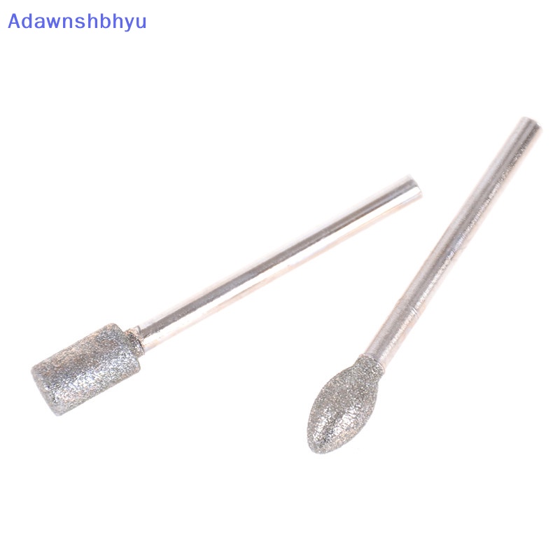 Adhyu 20Pcs 3mm Shank Diamond Grinding Burr Drill Bits Sets Untuk Perhiasan Rotary Tools ID