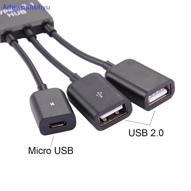 Adhyu 3in1 3port USB-c Type-c 3.1 Male to USB 2.0 OTG HUB Adapter Kabel Converter ID