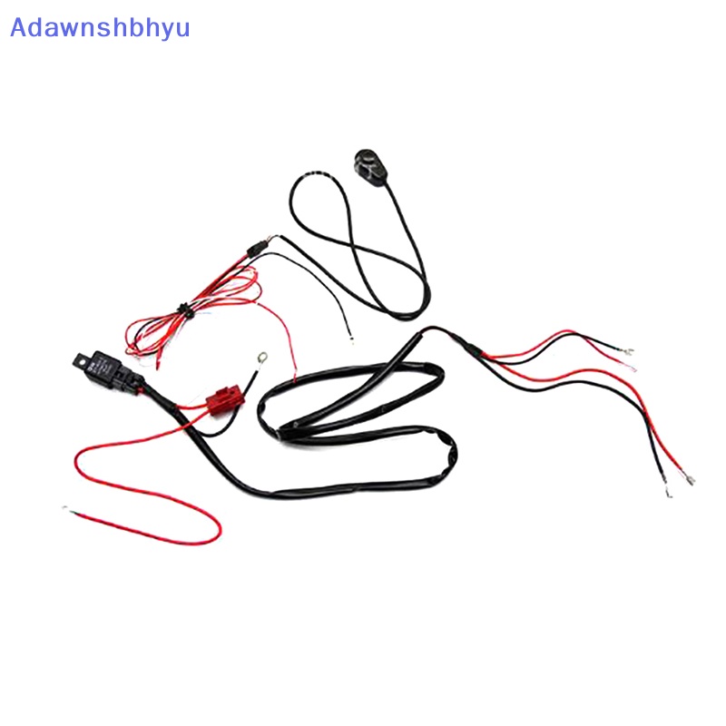 Adhyu Lampu Kerja LED Bar Wiring Harness Remonte Control Switch Kit Offroad 12V CarLamp ID