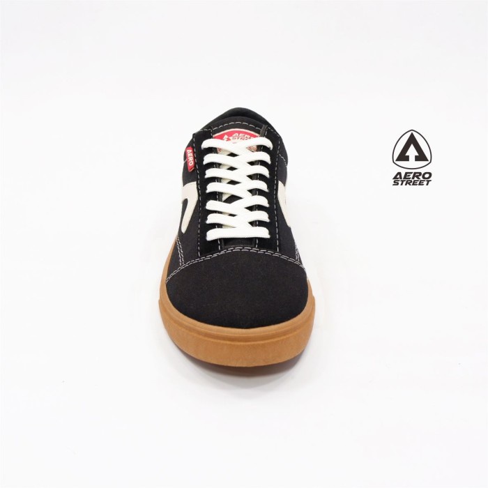 (COD) Aerostreet 36-45 Massive Hitam Gum - Sepatu Sneakers Casual 21HH23 - 39