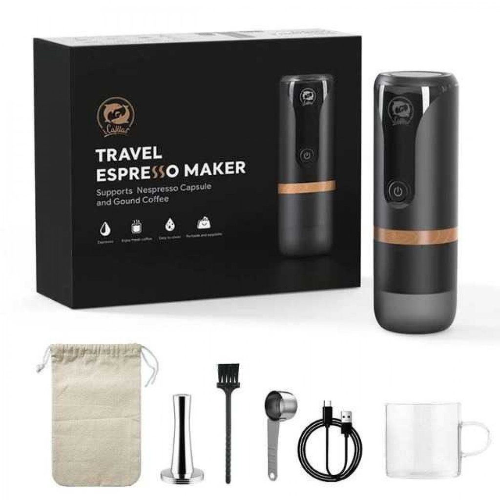 Mesin Kopi Portable Traveling Espresso Nanopresso Electric Handheld 2 in 1