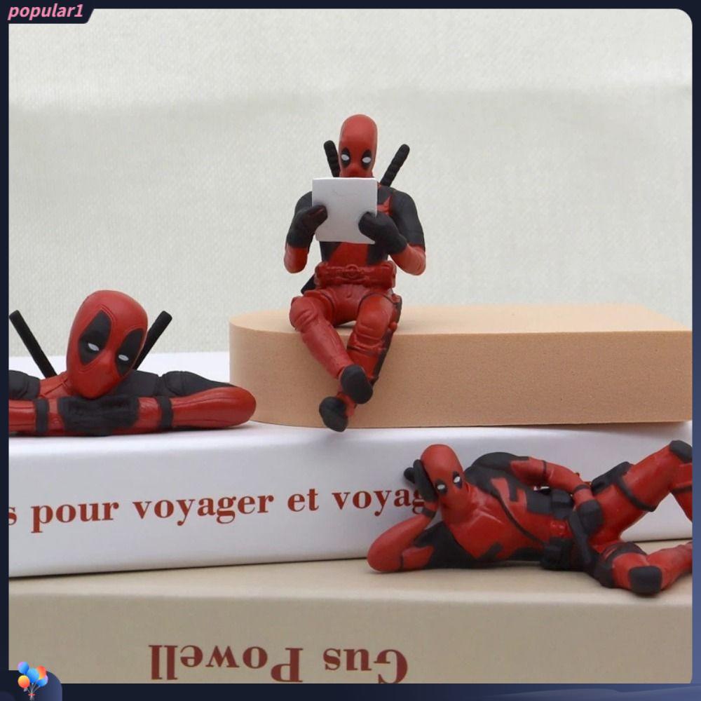 Hadiah Ornamen Superhero Populer Deadpool Meja Auto Interior Dekorasi