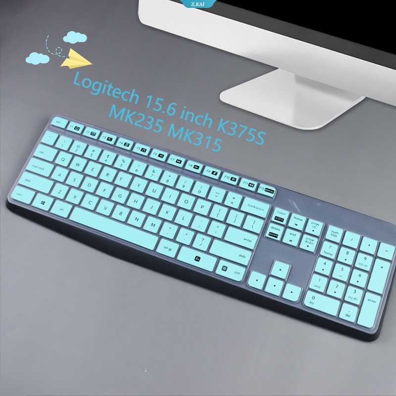 1pcs Cover Pelindung Film Keyboard Ultra Tipis Tahan Air Dan Debu Untuk Model Logitech 15.6 Inch K375S MK235 MK315 Film Keyboard Komputer [ZK]